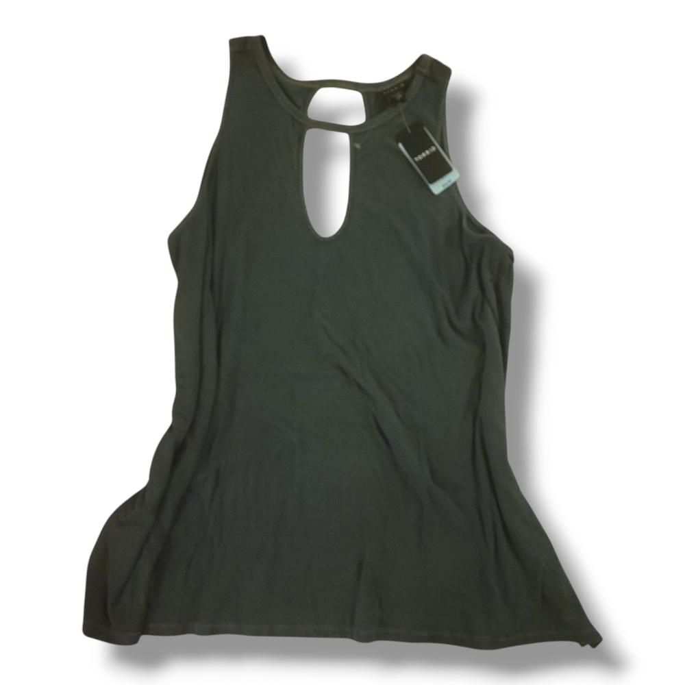 TORRID‎ (NWT) -  Dark Grey Keyhole Relaxed Fit Tank Top Plus Size 2